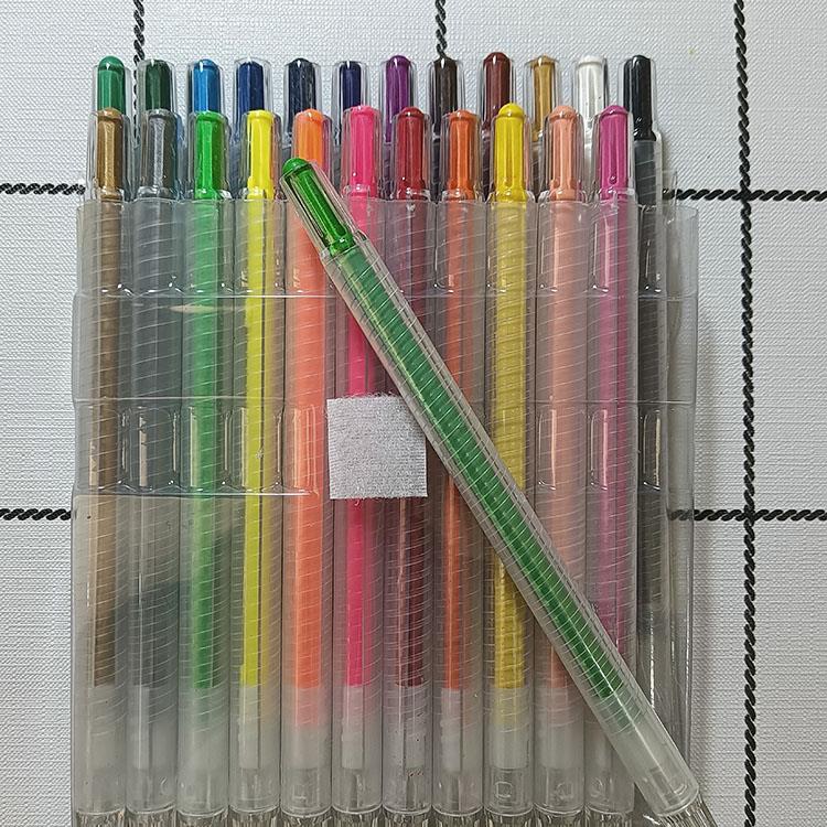 明达纯色旋转螺旋蜡笔不脏手安全涂鸦画画笔学生绘画文具单色单支