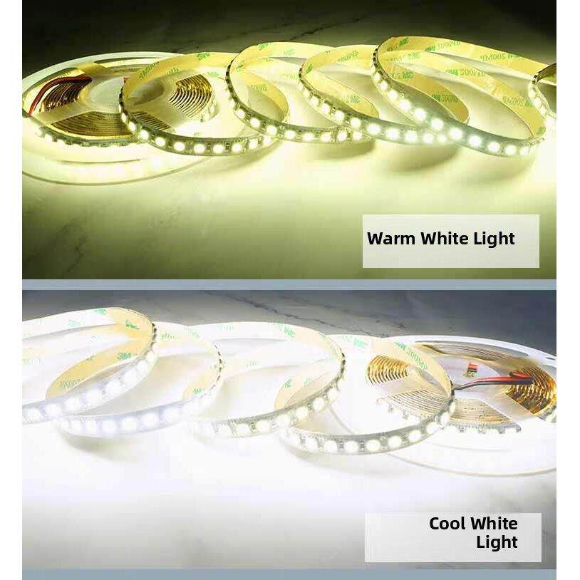 低压12v24v220vLED2835贴片带自粘式裸板展柜台线条灯铝槽软灯带