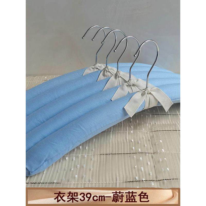 帆布衣架欧式海绵布艺包布裤架裙夹加厚防滑衣服挂无痕衣撑多功能