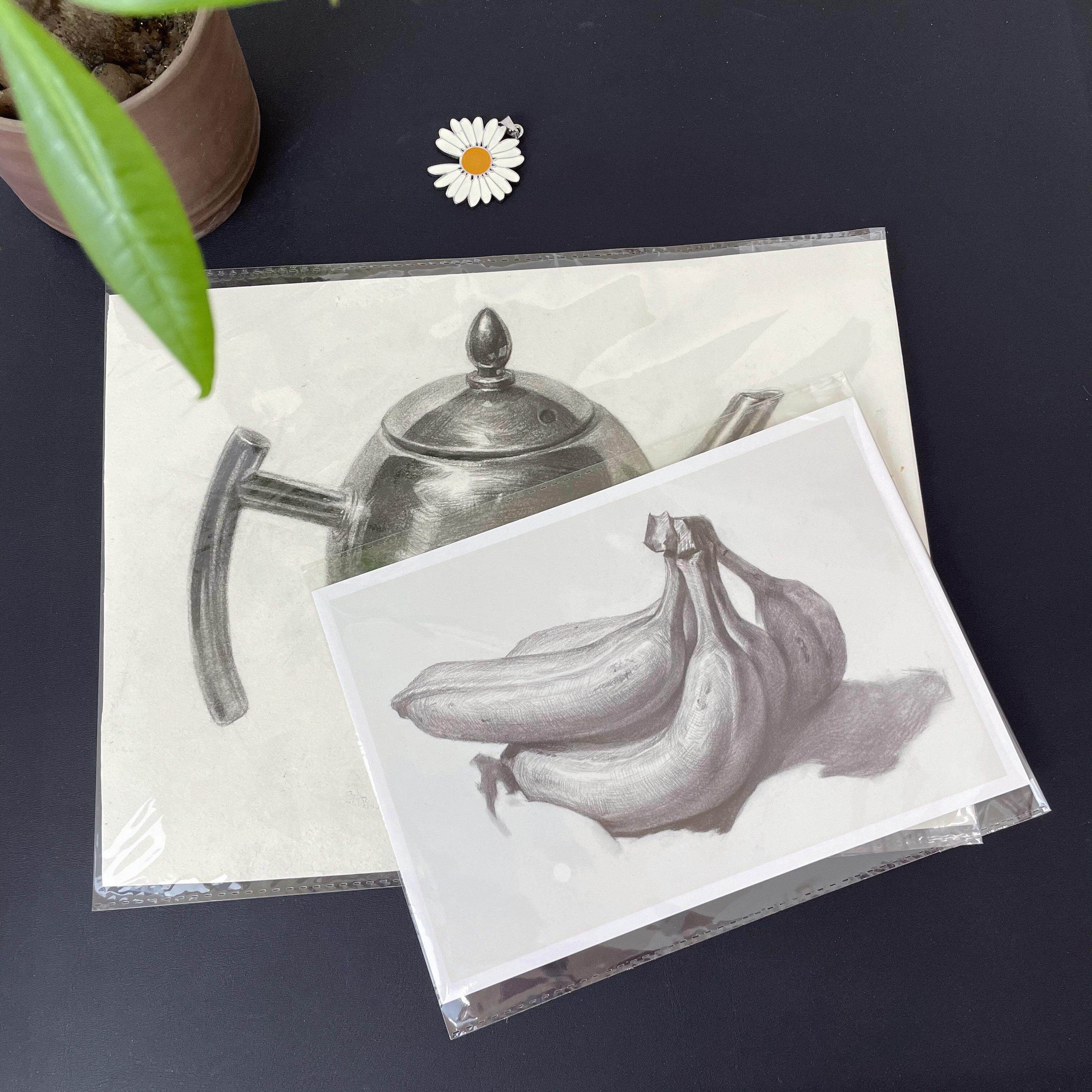 美术作品保护袋油画水彩素描色彩装裱收纳防潮透明袋保存册塑封膜