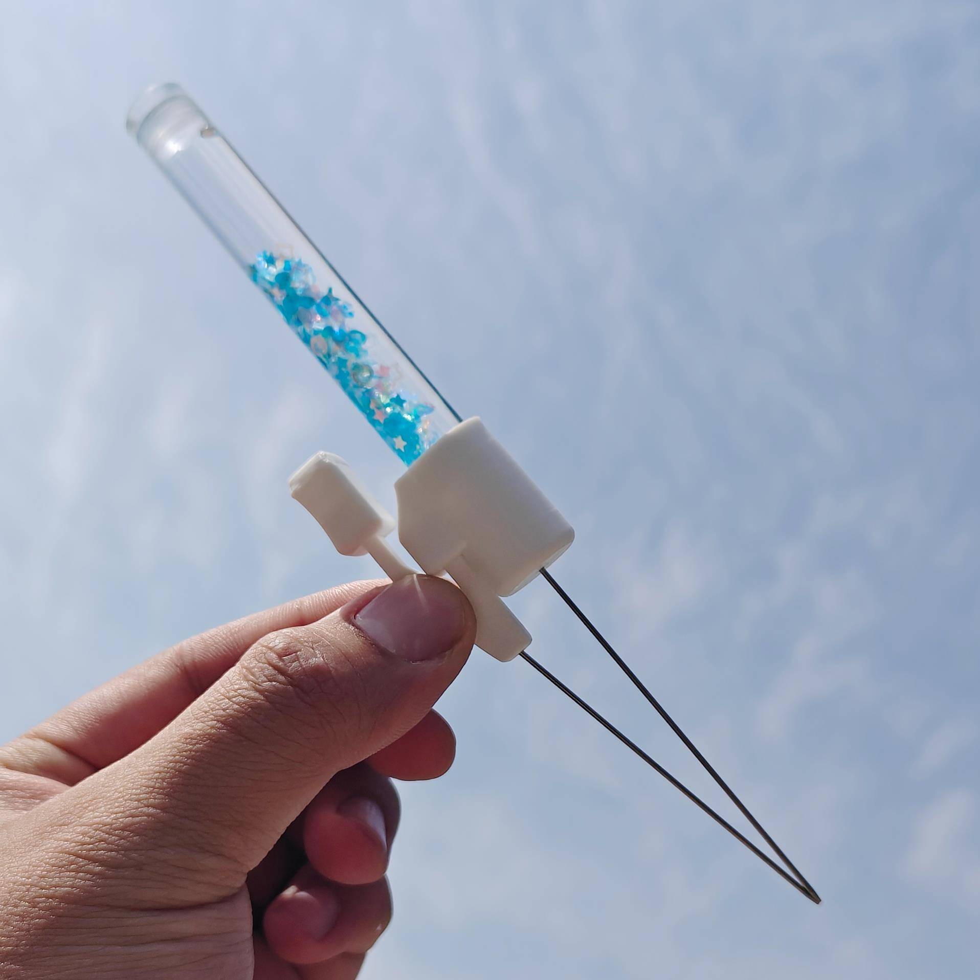 双针拼豆笔按压款流沙2.6mm神器单边镊子可爱工具拼豆神器