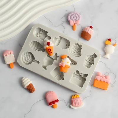 棒棒糖果硅胶模具爱心冰激凌巧克力翻糖蛋糕小装饰插件牌烘焙工具