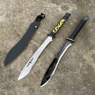 尼泊尔龙泉大马刀剑唐横绣春刀清长款军刃一体古风弯刃士革未开刃