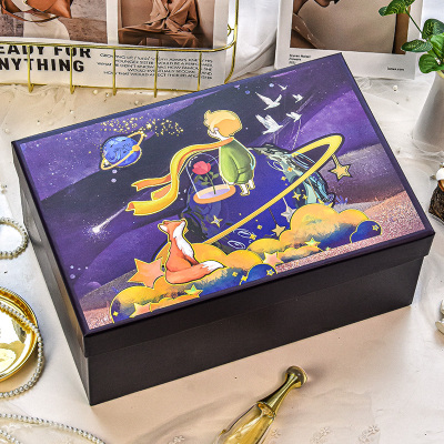 礼品盒大号超大特大男生款礼物包装盒子卡通手绘儿童生日礼盒空盒