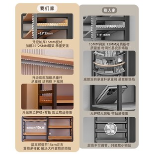 货架多层置物架落地收纳柜家用阳台储物八百库储物架超市样品展示