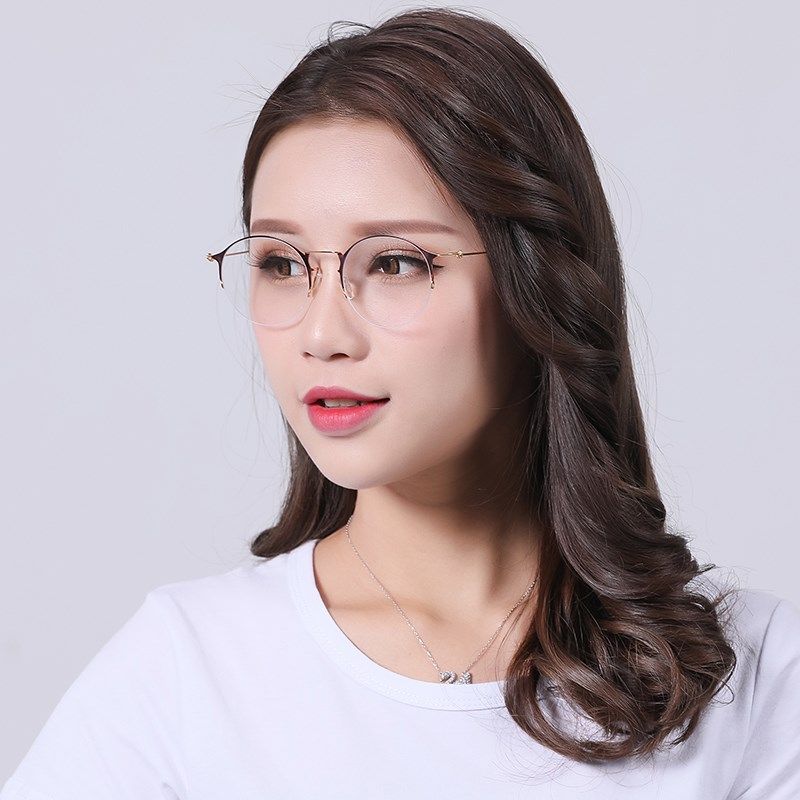 韩版眼镜男钛合金框架近视女款圆文艺小清新圆形个性复古大脸3010