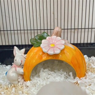 金丝熊陶瓷仓鼠窝造景躲避屋金丝熊南瓜窝避难所降温冰屋睡窝夏天