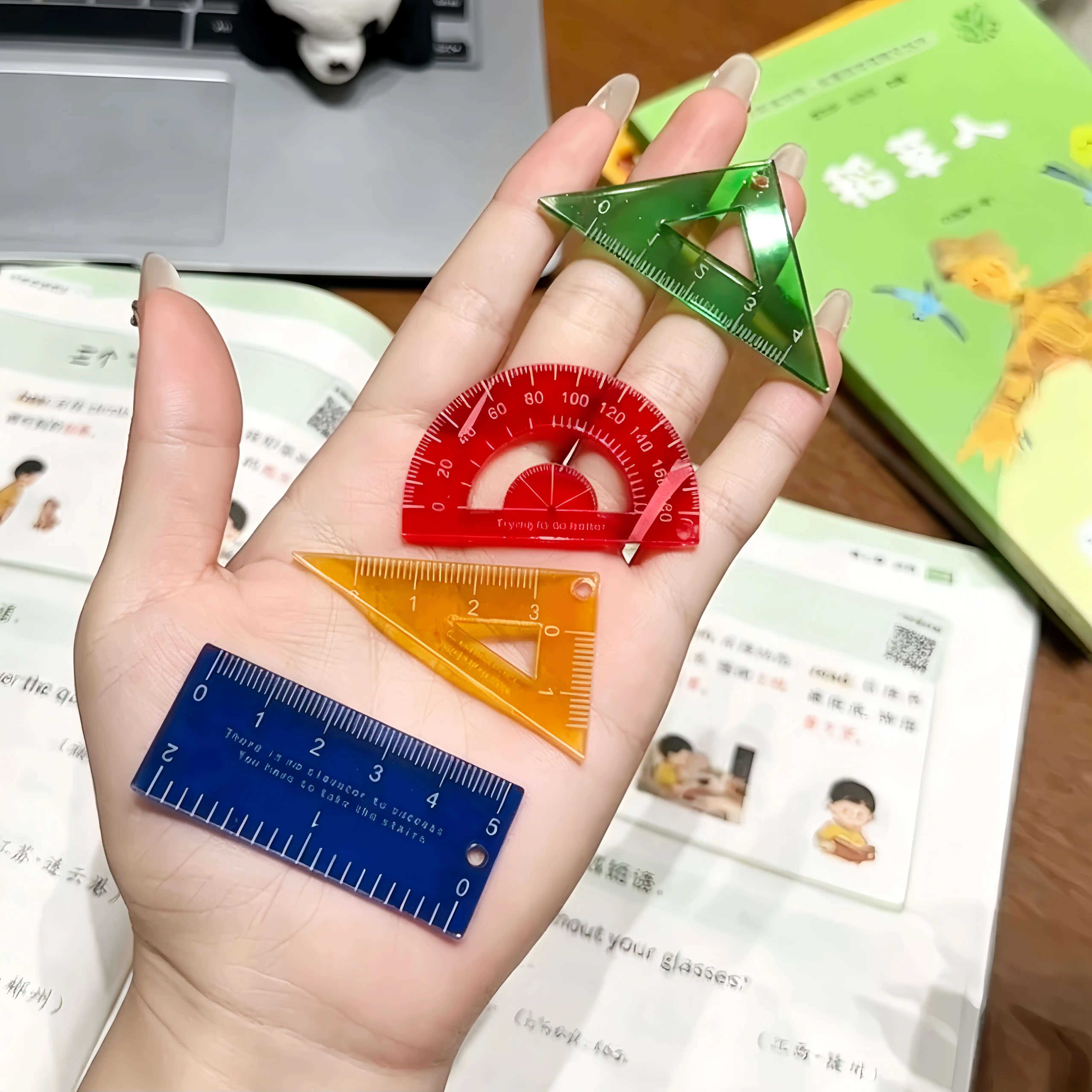 mini掌心尺亚克力文具尺子挂件