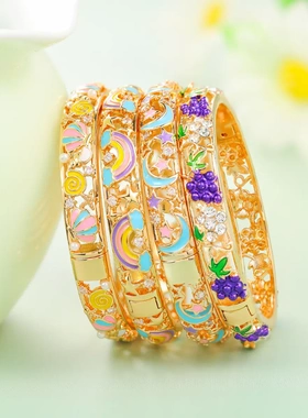 北京景泰蓝儿童手镯民族风开口