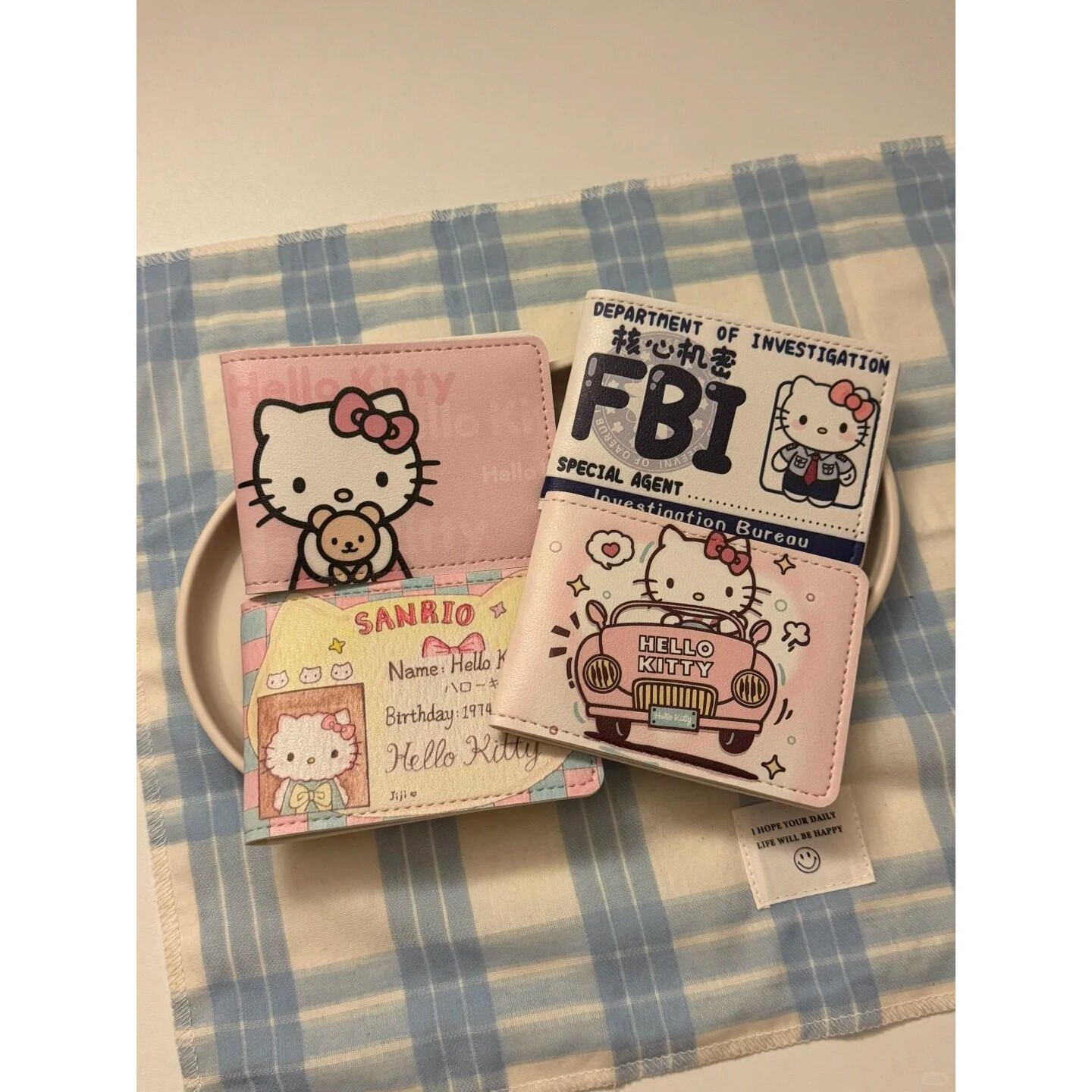 凯蒂猫少女汽车驾驶证保护套皮套机动车行驶证驾照本证件二合一