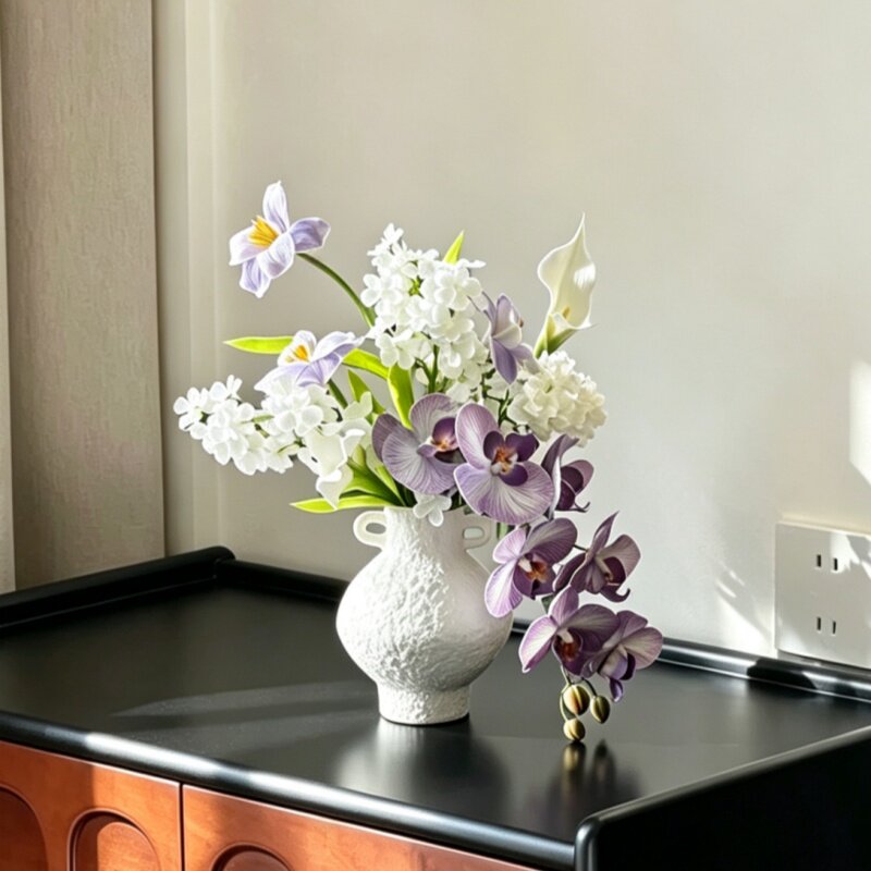 蓝风信诗假花装饰仿真花乔迁摆件客厅插花精致桌花结婚毕业手捧花