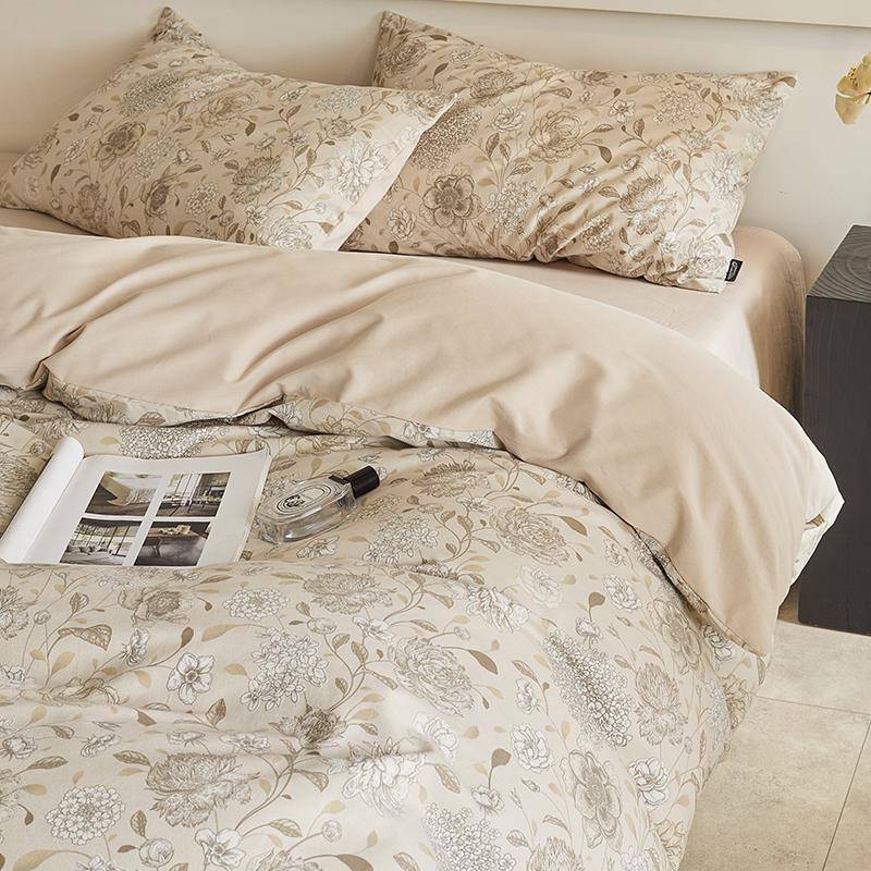 全棉床上四件套2024新款纯棉磨毛床品秋冬季高级感加厚床单被套罩