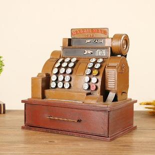 复古怀旧7080年代老式 饰 超市门厅柜台收银机器模型摆件名宿玄关装