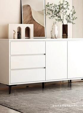 家用餐边柜白色储物柜卧室斗柜客厅靠墙茶水柜轻奢简约法式收纳柜