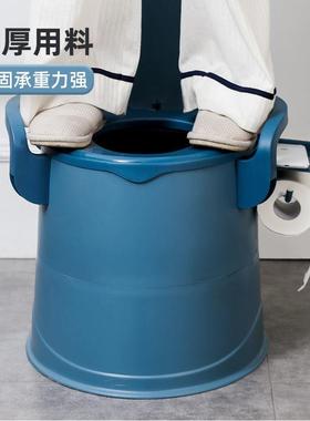 移动家马桶老坐便器用孕妇内防臭带盖成人人71980便携室塑料扶手
