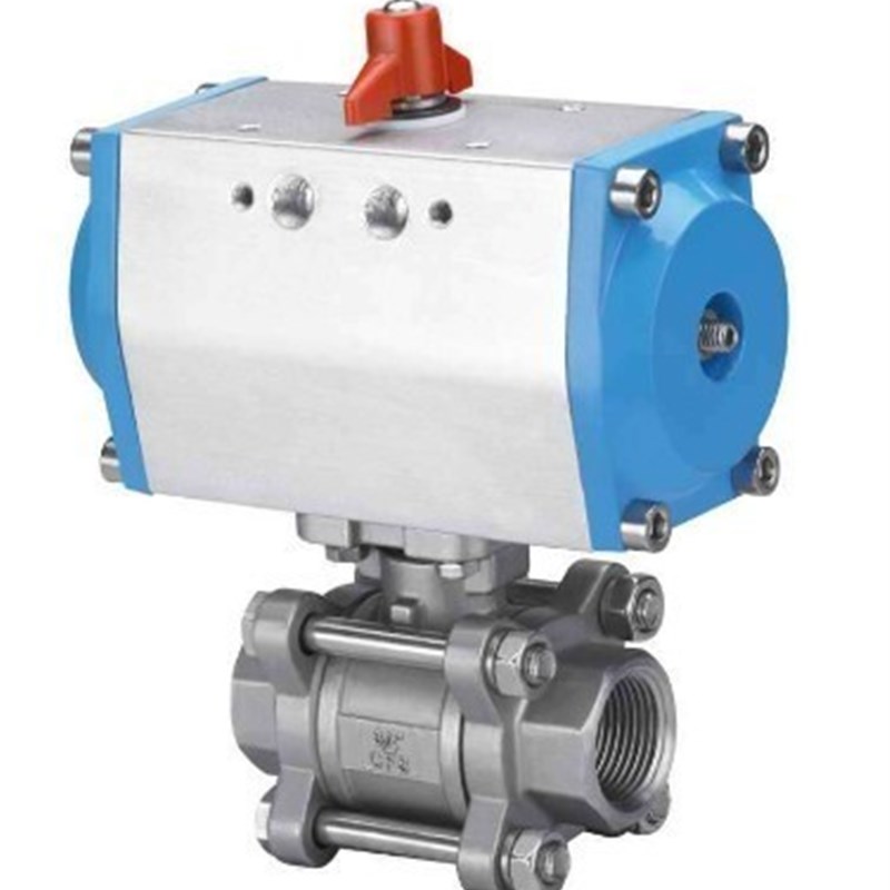 Q611F-16P 气动阀门 气动球阀 不锈钢 三片式不锈钢球阀DN50 2寸