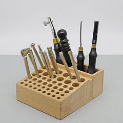 皮革JF-24614具收6纳置物架工d纳iy皮雕印花桌面工具台榉木4/98圆