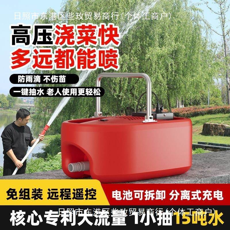 新款锂电电船式抽水水泵充静音农用DMF自漂吸机浇菜灌溉浮喷灌大