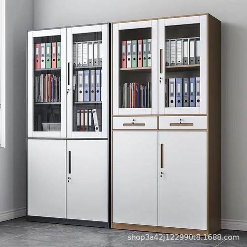 铁皮文件柜衣柜更员工柜书资料柜凭1800*850证柜密码锁铁带柜子钢