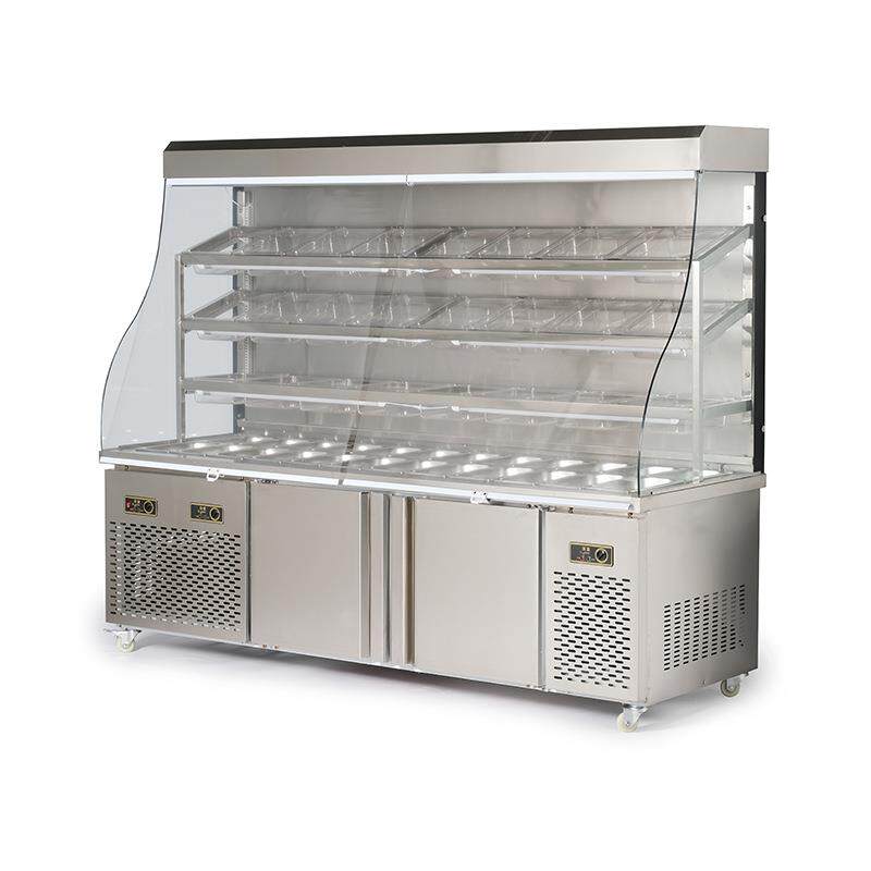 麻辣烫展示雾柜立式冰箱商用藏冷冻58492冒锅菜火串串推拉门冷喷