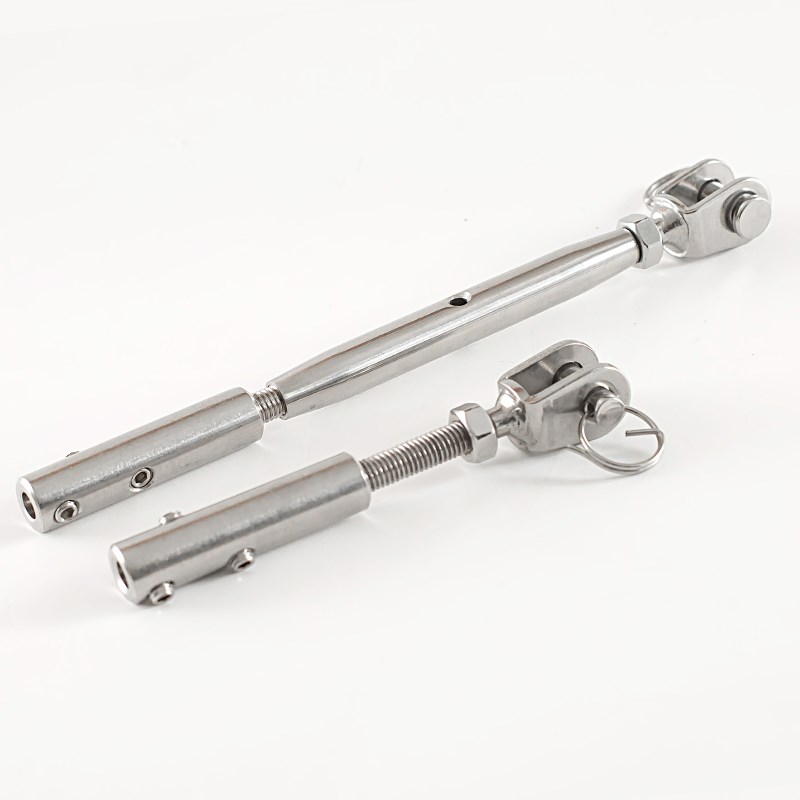 304不锈钢钢丝绳接头锁扣紧器立柱护栏拉收紧器钢丝绳拉索接线器