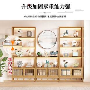 新中式古博茶置物架茶HYJ叶架展示柜非实木隔断多宝阁客厅摆件架