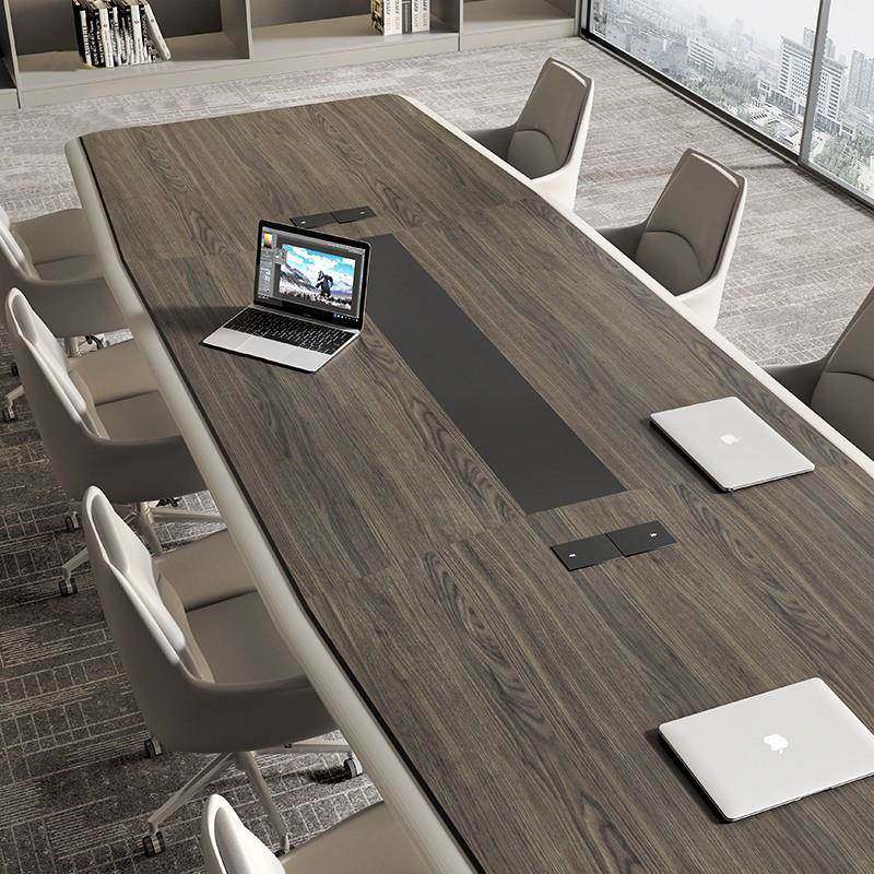 my大型会议桌长桌简约办现ZNT代形公室会桌椅公司条洽谈桌开会议