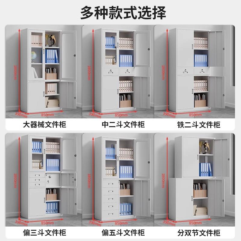 钢制办料公文件柜铁皮柜这资文件柜柜务凭证档财案柜员工更储衣柜