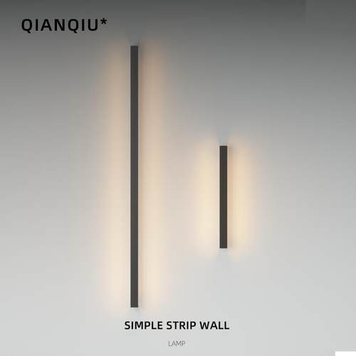 ?户外壁灯防BD003水庭侧院室d外le阳台别门墅长条洗墙灯大两墙壁