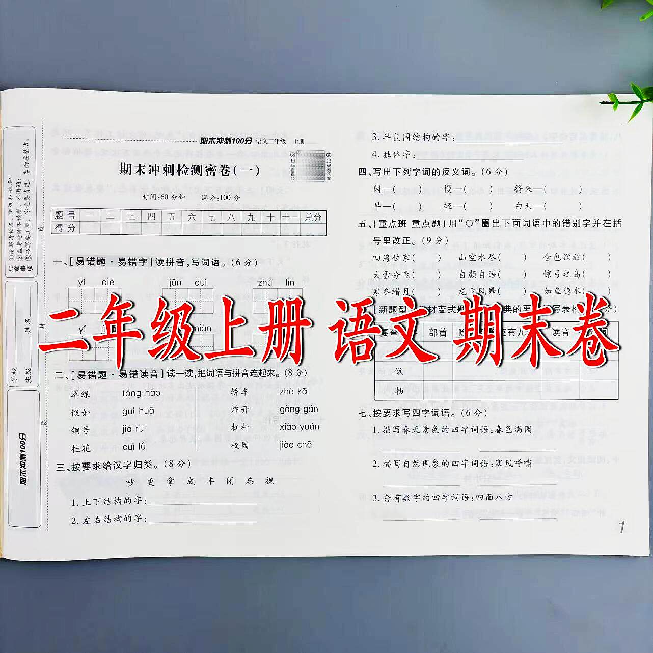 人教版语文期末冲刺100分