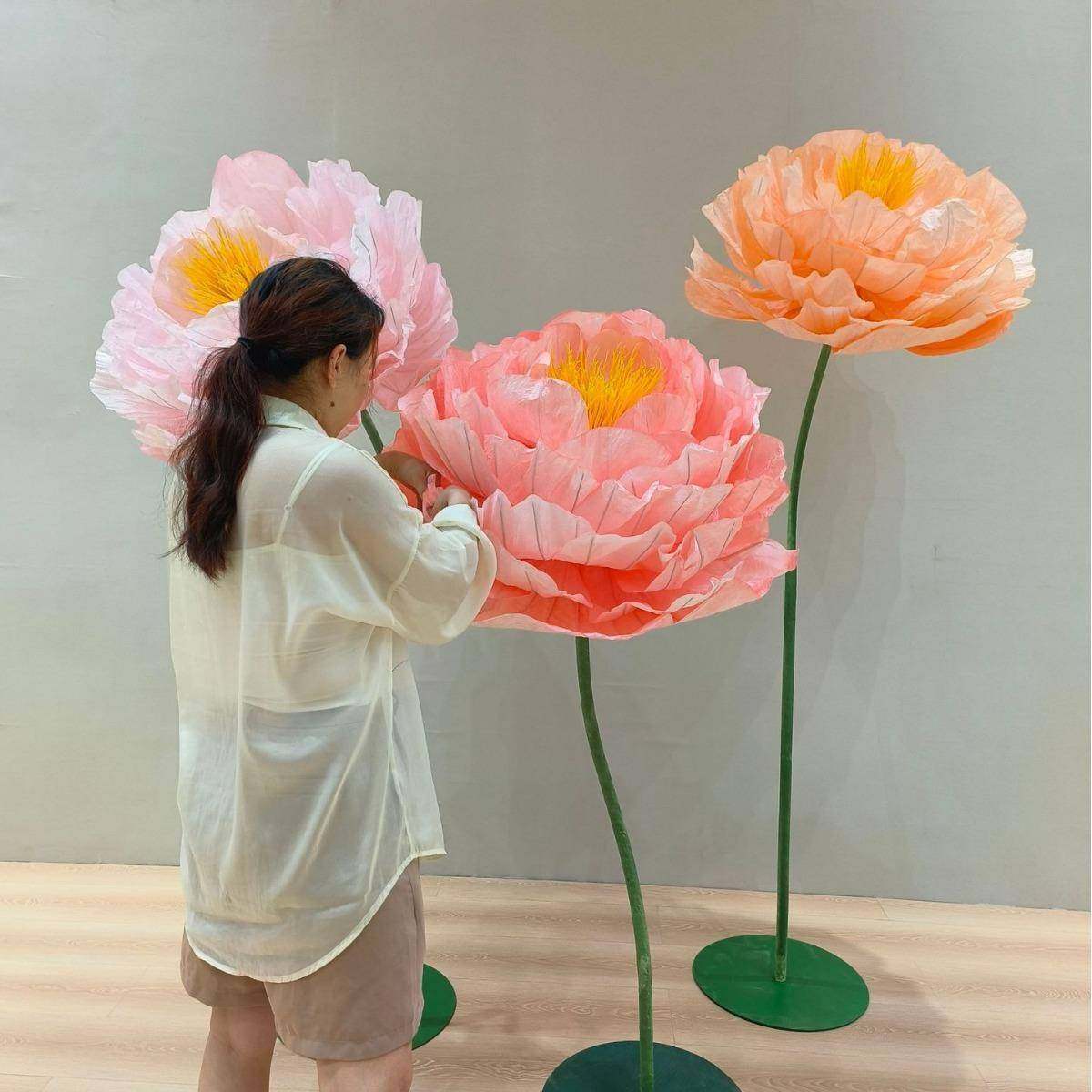 大型纸艺花商场活动dp点美陈场景装饰道具橱窗布置立体手工成品