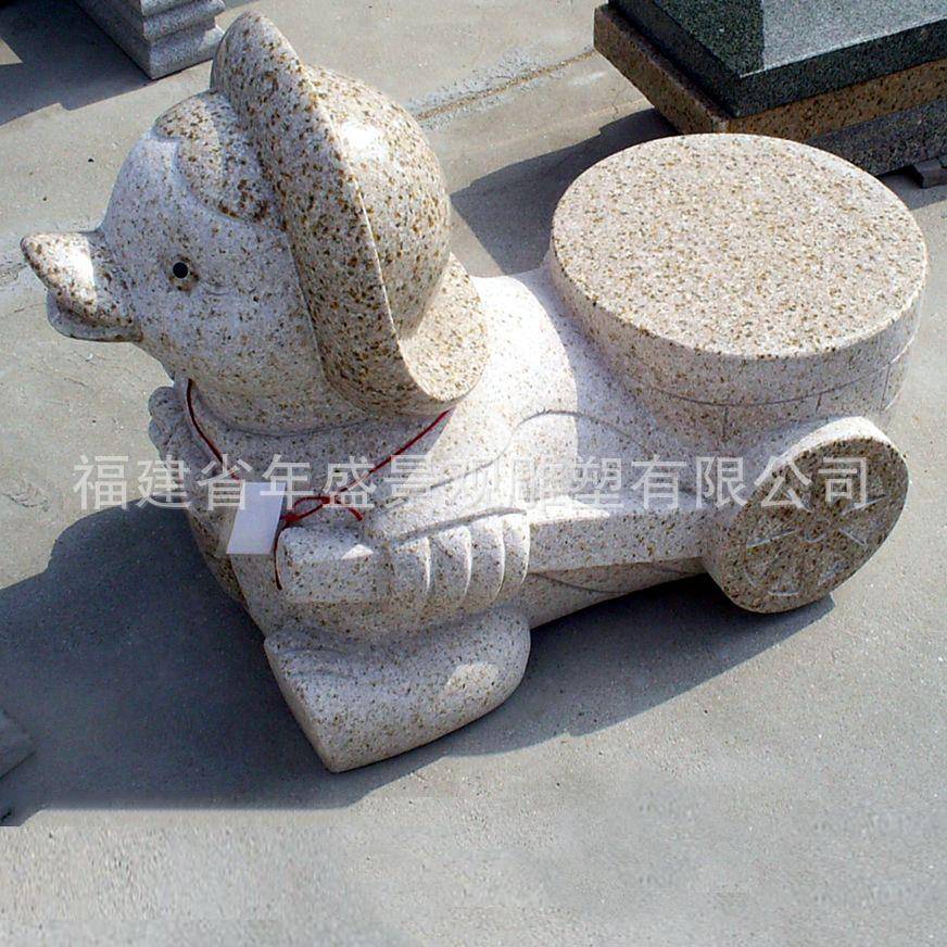 小鸭子造型石头凳子建筑景观装饰配套特色动物石雕工艺品摆件