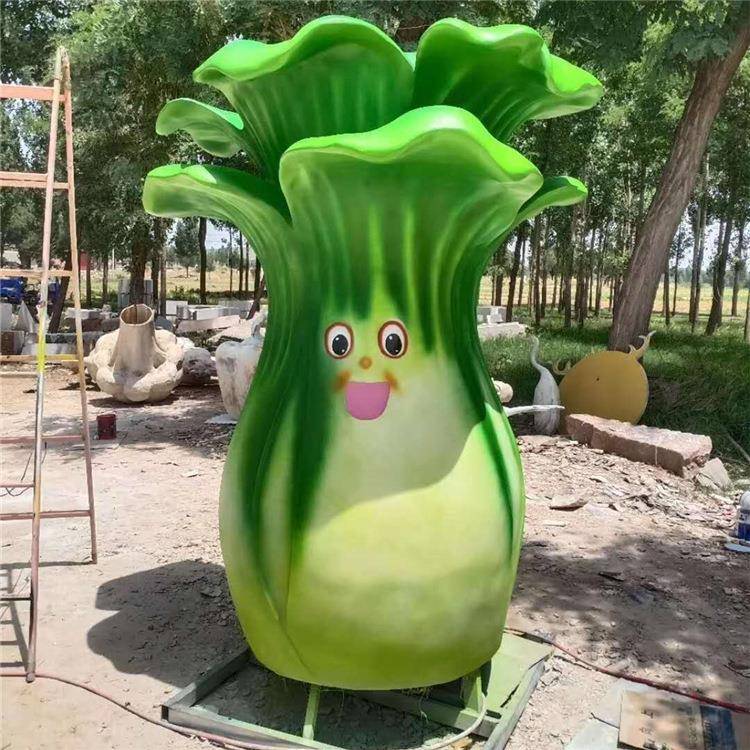 玻璃钢大白菜雕塑户外公园农家院水果蔬菜辣椒胡萝卜装饰摆件