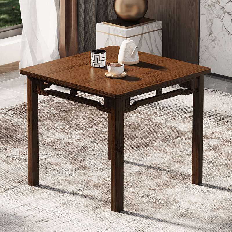 N5正方形四方桌客厅吃饭桌学习桌家用小方桌小户型实木茶桌楠竹餐