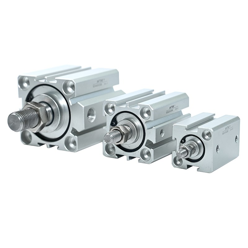 亚德客薄型气缸SDA12/16/20/25/32/50/63/80X10X15X20X25X30B外牙