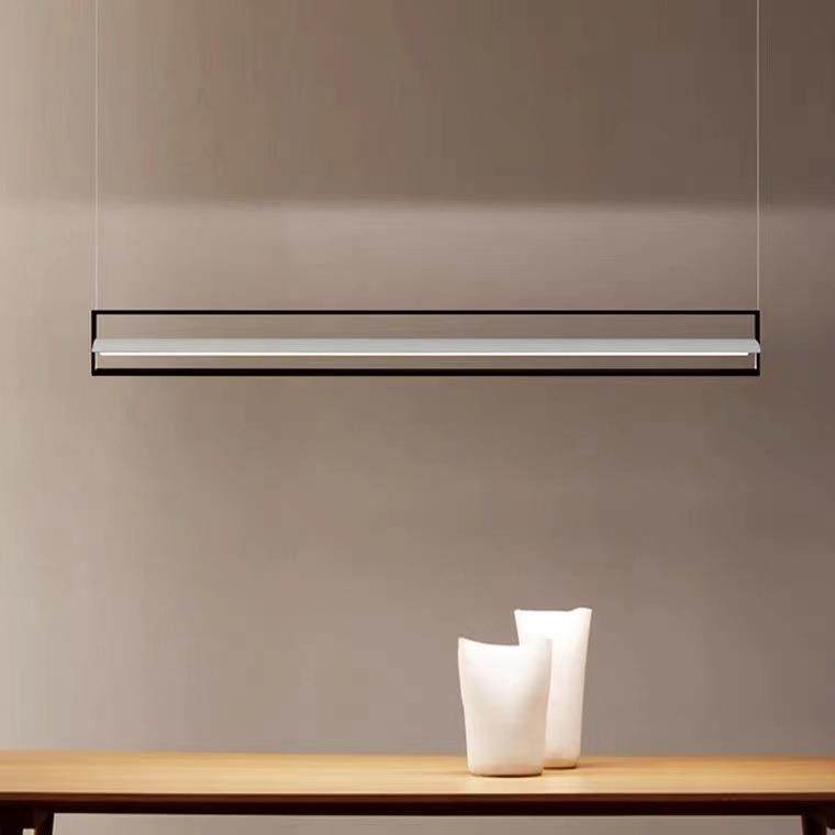 北欧极简现代瓦片长条餐厅吊灯设计师创意个性办公吧台样板房灯具