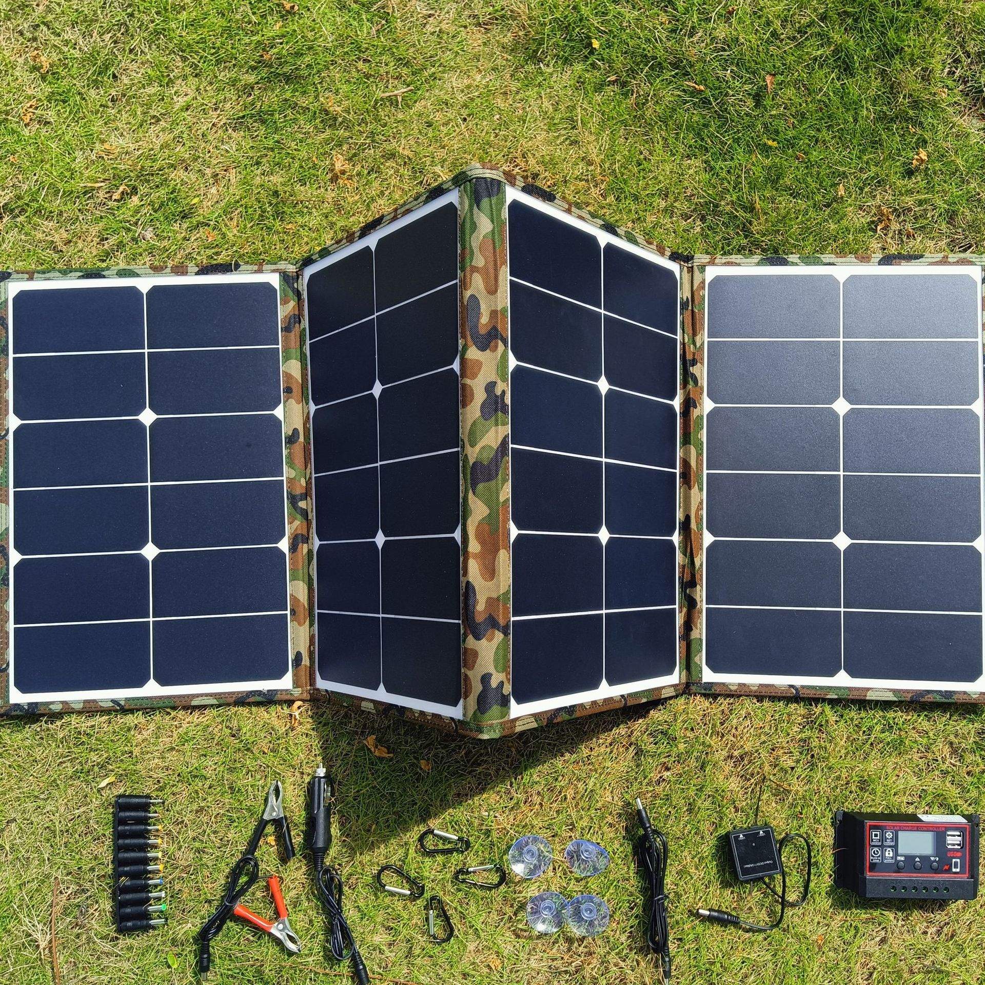 太阳能板sunpower80W太阳能折叠包储能电源太阳能电池板光伏组件