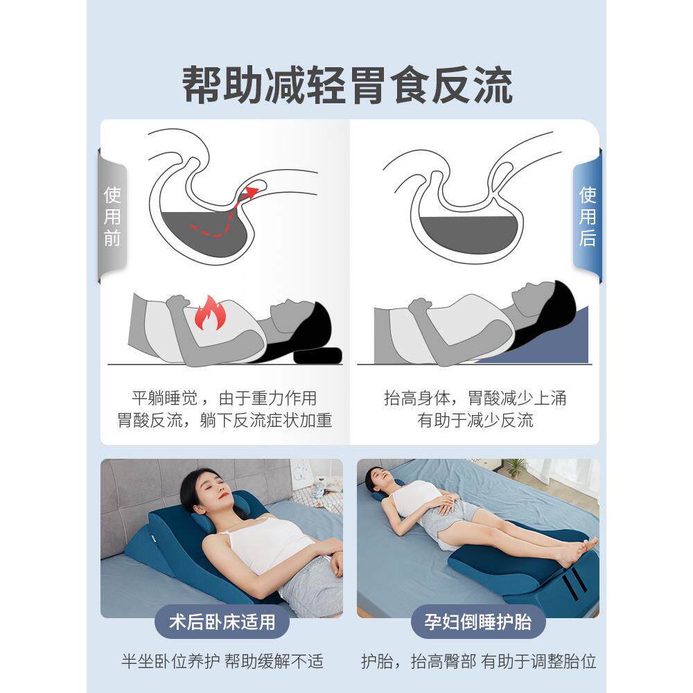 xyt胃食管防反流性斜坡垫子老人胃酸返护理孕妇床垫食道反酸枕头