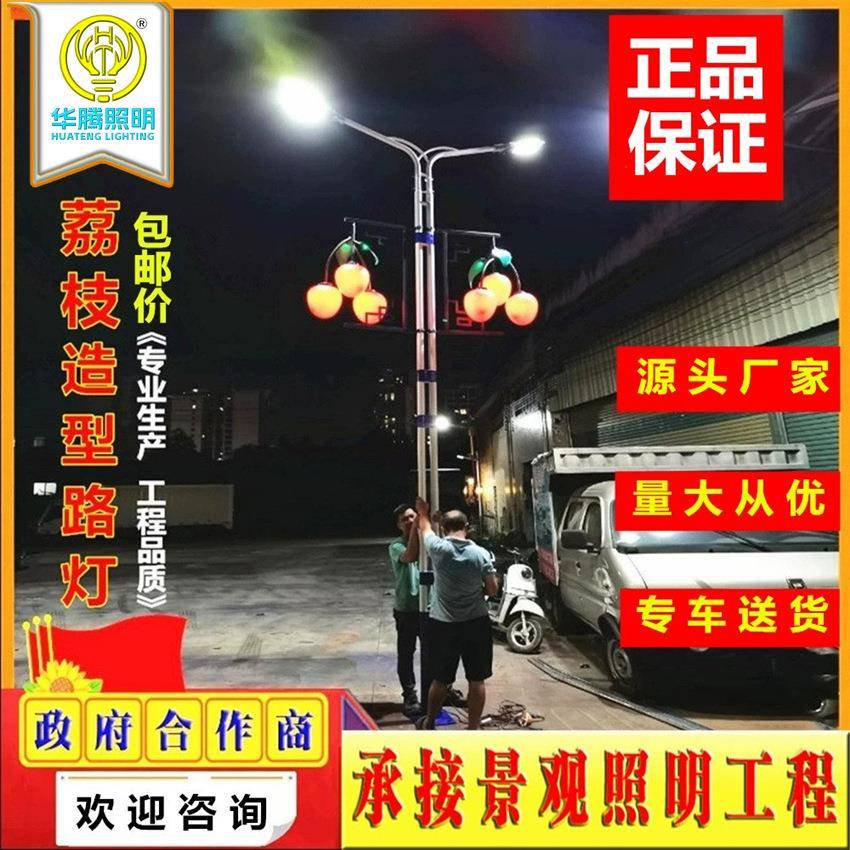 led荔枝造型景观灯公园装饰灯广告牌灯箱户外工程路灯杆造型灯饰
