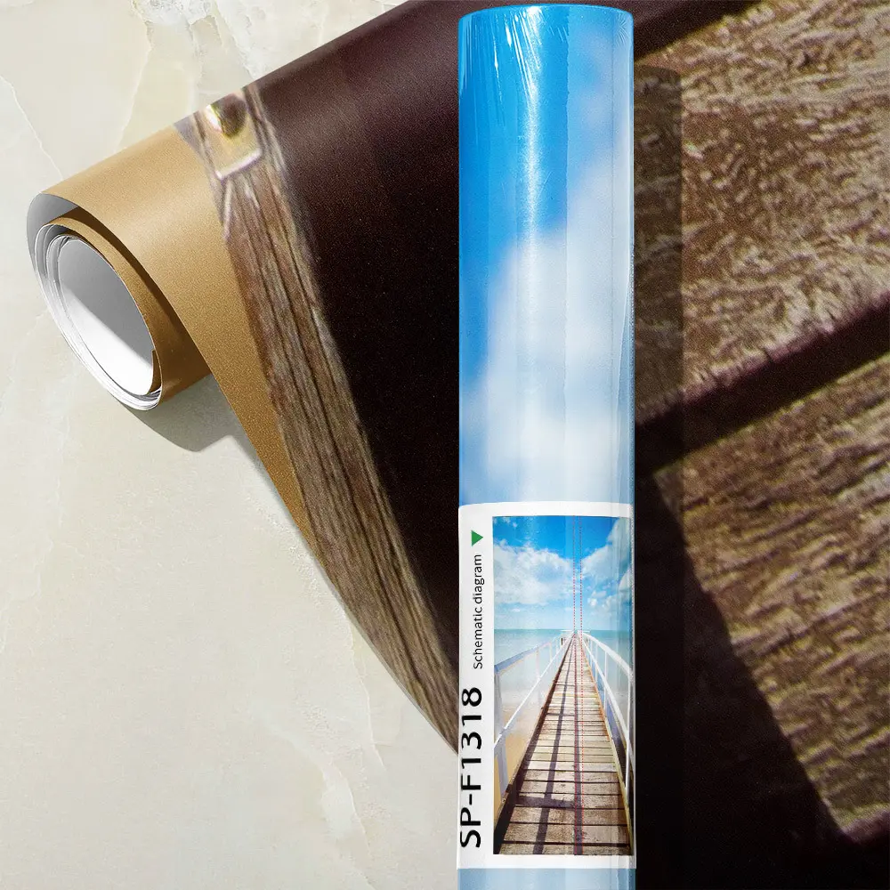 尚易风景自粘3d门贴防水防潮可移除墙贴浴室卧室厨房衣柜装饰贴纸