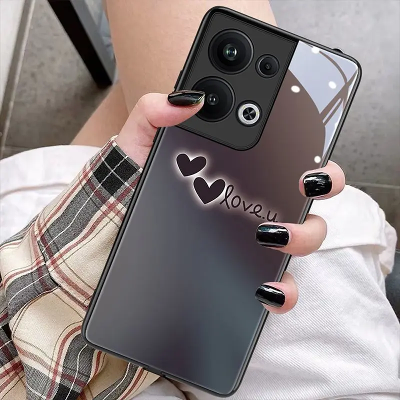 爱心适用opporeno9proreno10来电发光reno7情侣reno8pro+潮