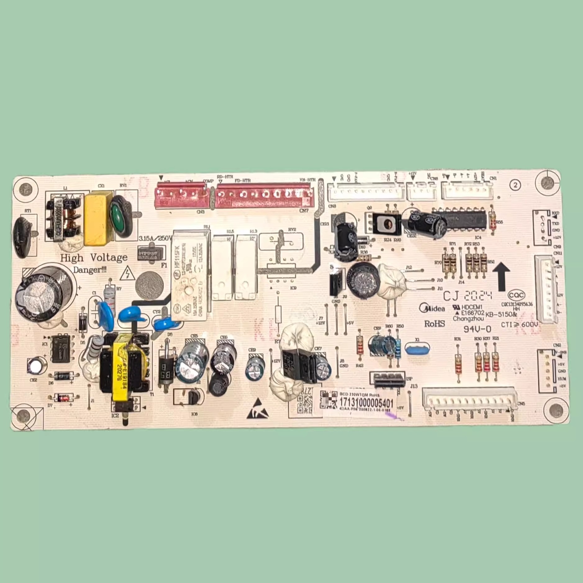 美的冰箱主板BCD-230WTGM 226 231WTM(E电脑板17131000005401