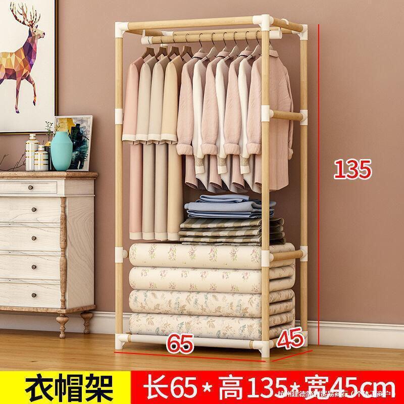 简易衣柜出租房用实木布衣柜家用卧室小型组装宿舍挂衣橱结实锦标