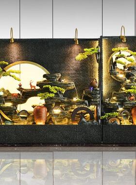 孔雀招财假山喷泉庭院景观鱼池入户外装饰水幕墙屏风循环流水摆件