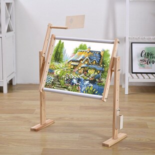 架子绣花专L用家用刺绣小型实木支 十字绣辅助工具绣架绣框架台式