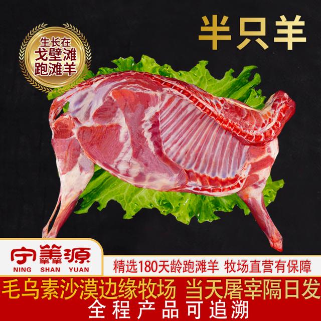 宁羴源宁夏滩羊肉-半只羊-3斤羊排羊蝎子40%腿排切块新鲜牛羊半羊