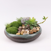 新中式 饰品 创意仿真微型景观摆件现代家居工艺品摆设会所软装