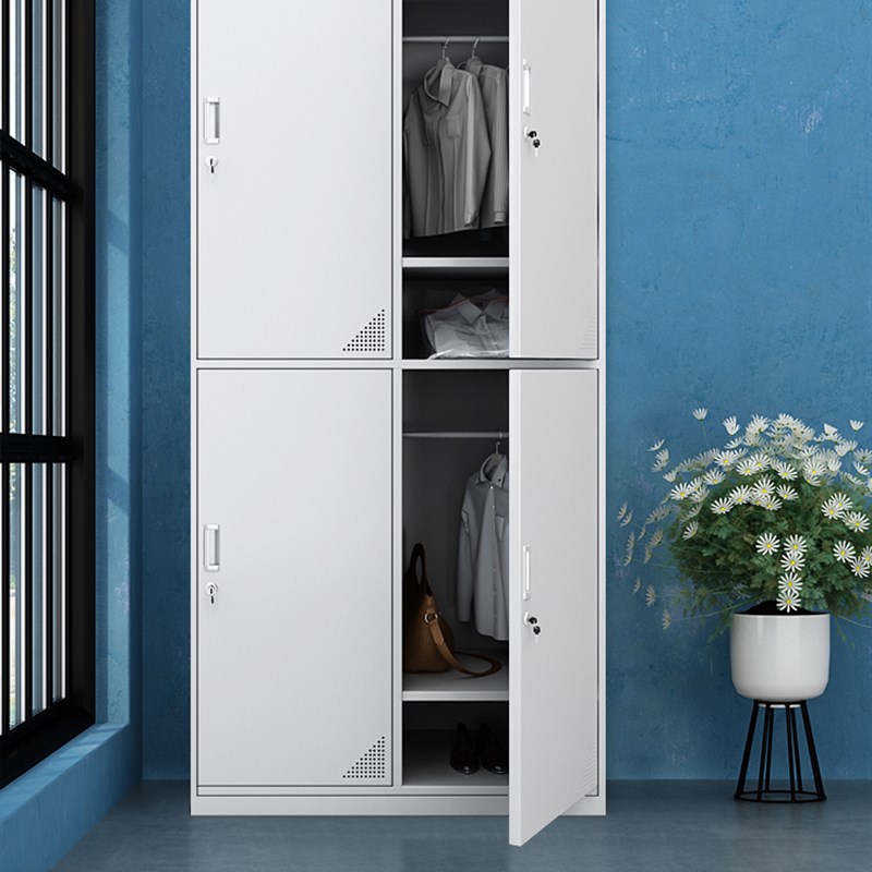 更衣柜家用卧室用加厚铁皮柜现代简约经济小户型整装收纳柜储物柜