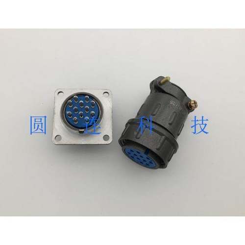 航空插头插座 X24-12芯 X24K12P粗针1.5mm 圆形连接器 开孔24MM