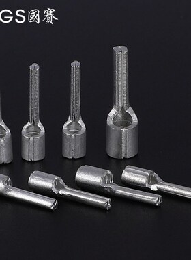 GS国赛PTN1.25-18紫铜针形裸端子0.5-1.5平方管形环保插针 1000只